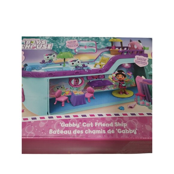 Gabbys Dollhouse Cat Friend Ship Playset With 18 Pieces Kids Toy - Picture 4 of 9